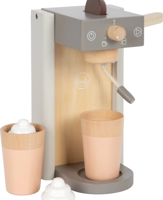 Small Foot Holz-Kaffeemaschine mit Zubehör Tasty grau