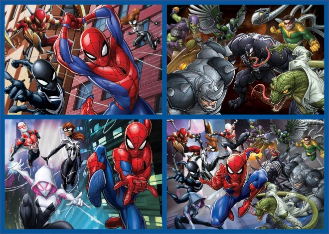 Spiderman Puzzle Set 4-in-1