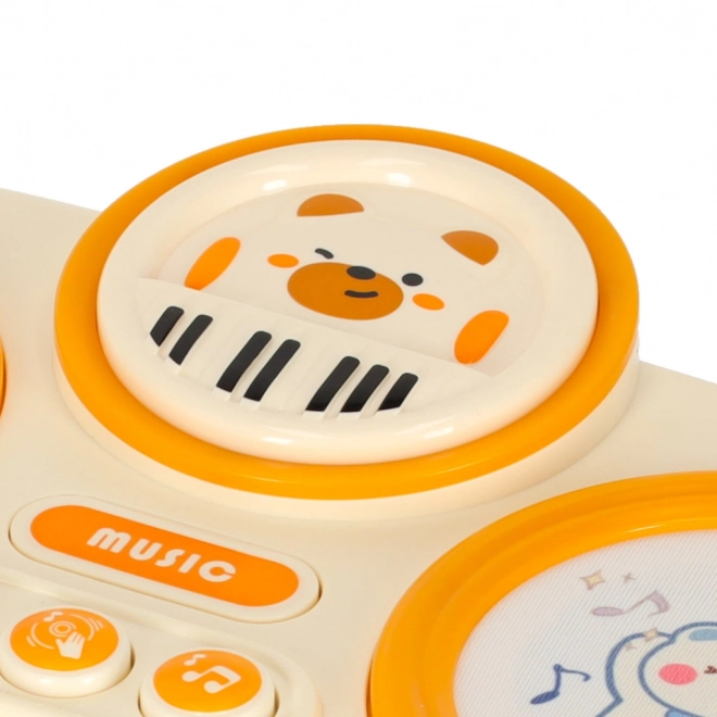 Interaktives Kinderklavier Orgel pädagogisch beige