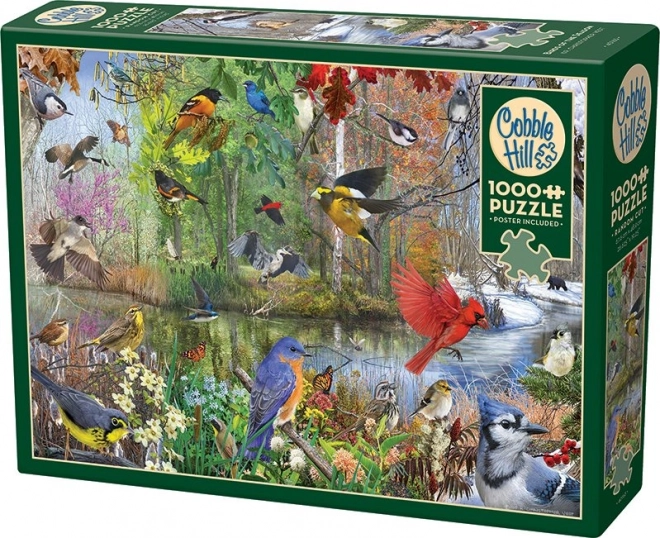 Kobble Hill Puzzle Vögel in den Jahreszeiten 1000 Teile