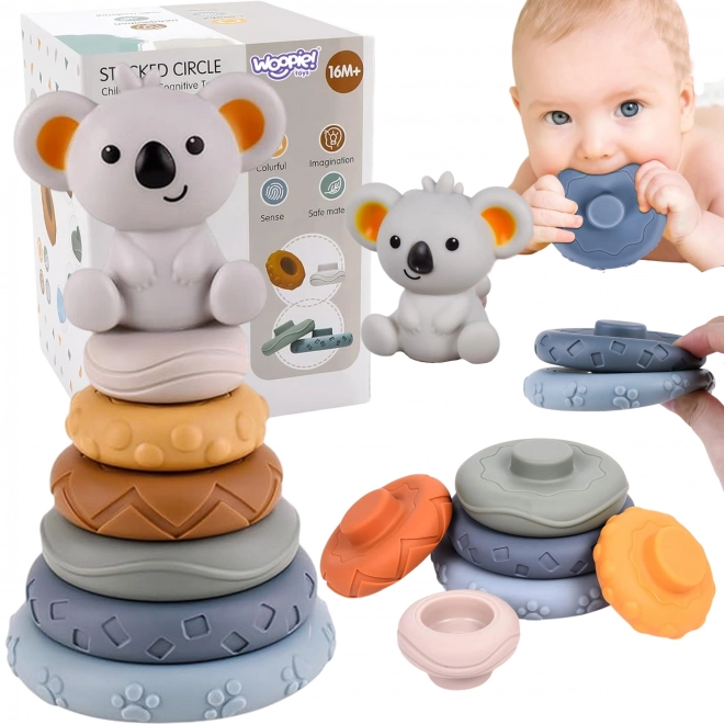 Woopie Baby Lernpyramide Koala 2-in-1 Beißring