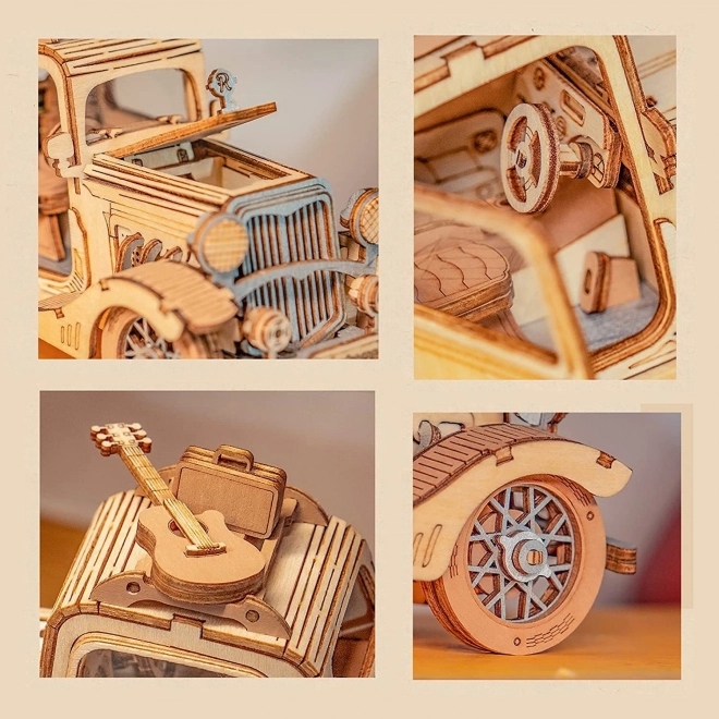 RoboTime Holz 3D-Puzzle Oldtimer Coupé