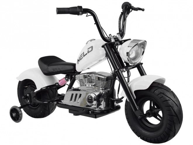 Elektrisches Chopper-Motorrad mit Batterie für Kinder – Weiß