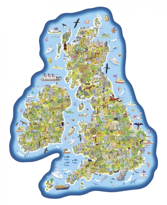 Bildungspuzzle Karte von Großbritannien und Irland 150 Teile