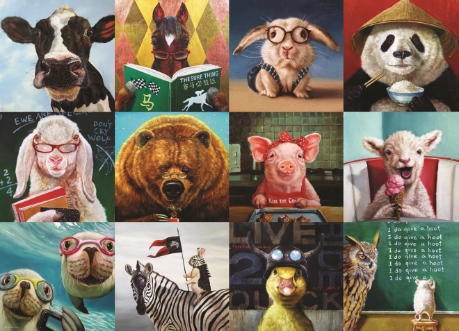 EUROGRAPHICS Puzzle Lustige Tiere 1000 Teile