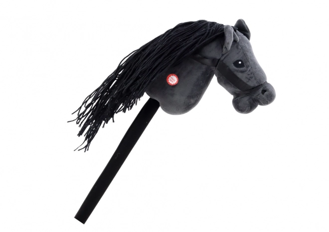 Plüsch Hobby Horse Langer Schwarzer Pferdekopf mit Geräuschen