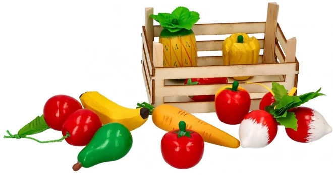 GOKI Holzkiste mit Obst und Gemüse