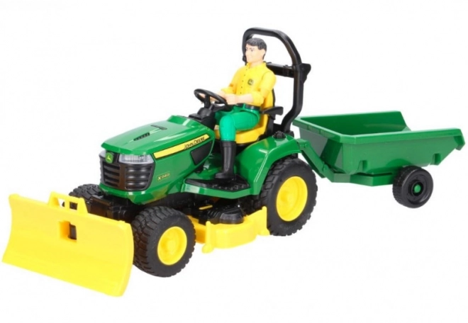 Bruder John Deere X949 Rasentraktor mit Gärtner