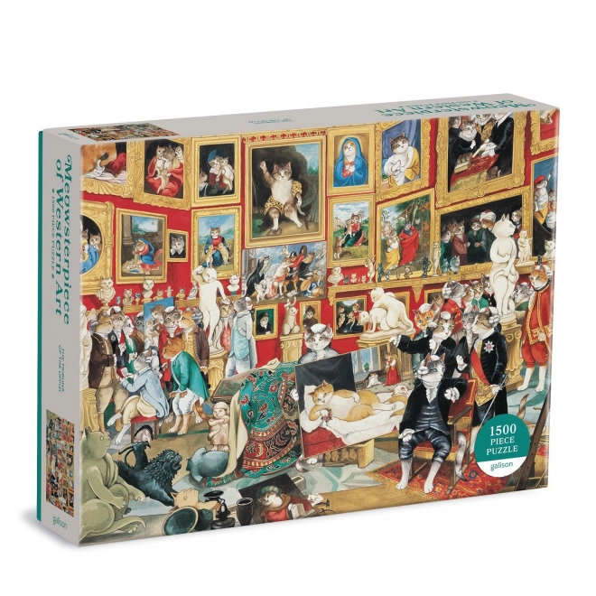 Galison Puzzle Tribuna Uffizi mit Katzen 1500 Teile