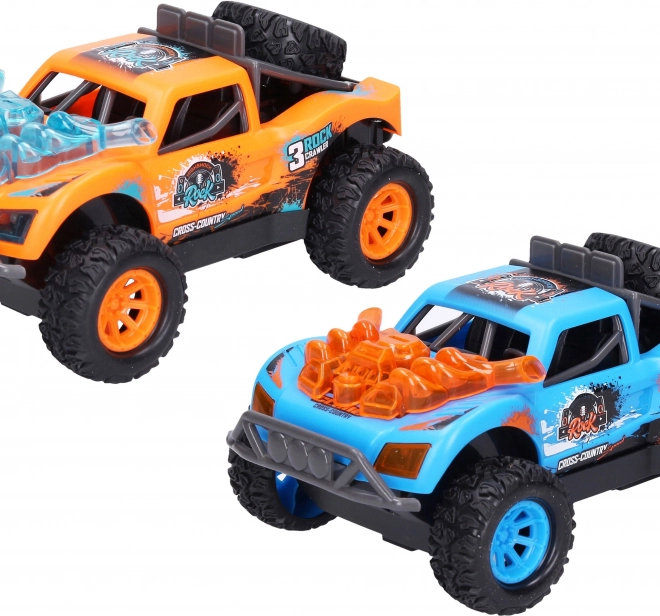Geländewagen mit Schwungrad, Licht und Sound, 15 cm