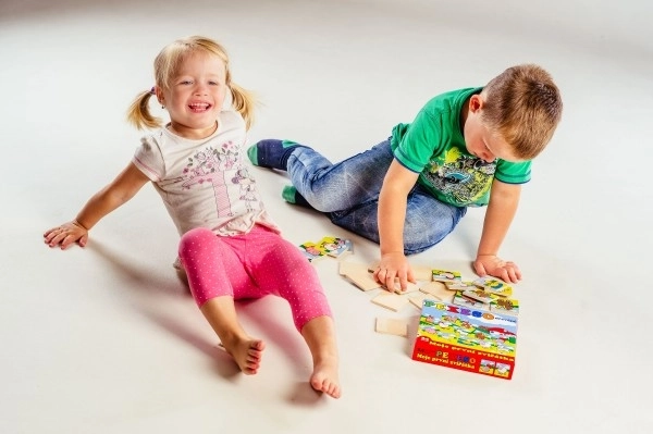 Erstes Tiermemo aus Holz für Kleinkinder