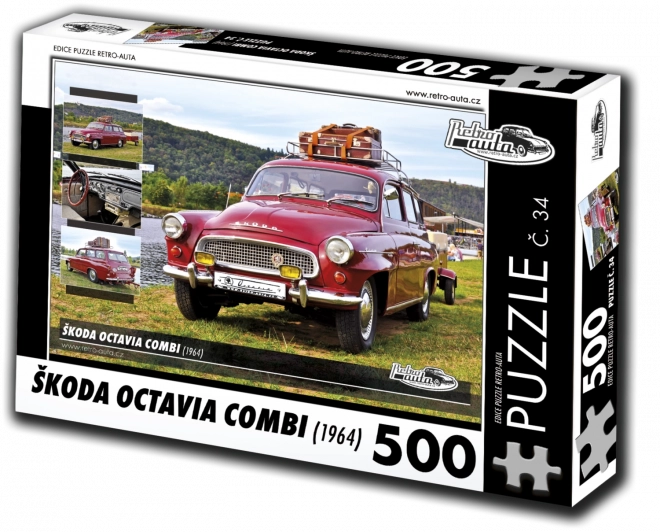 Puzzle Retro-Autos Škoda Octavia Combi 1964 – 500 Teile