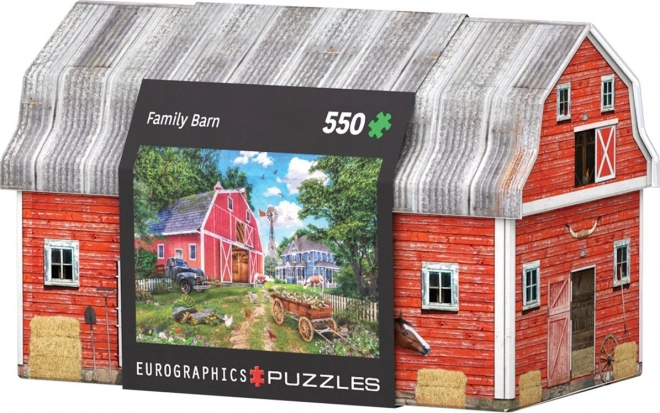 Eurographics Puzzle - Bauernhof in Blechdose 550 Teile