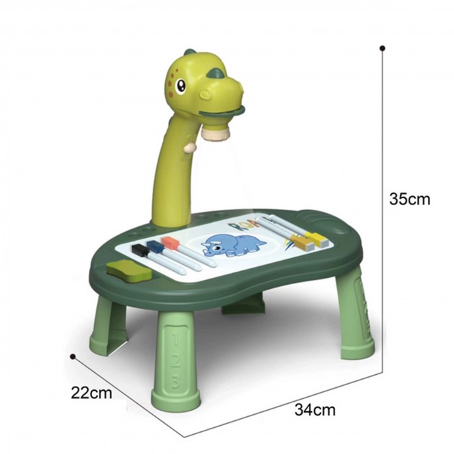 Zeichenbrett mit Projektor Dinosaurier für Kinder