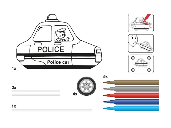 Kreativset Polizei Aufblasbares Auto