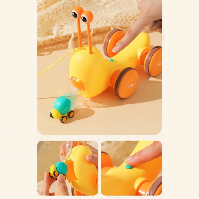 Woopie 4-in-1 Ziehspielzeug Schnecke mit Xylophon und Sensorik