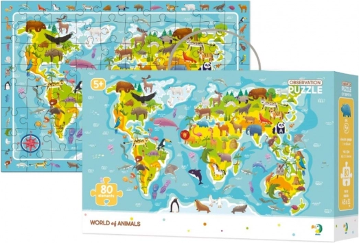 Puzzle Welt der Tiere 80 Teile 45 × 31 cm