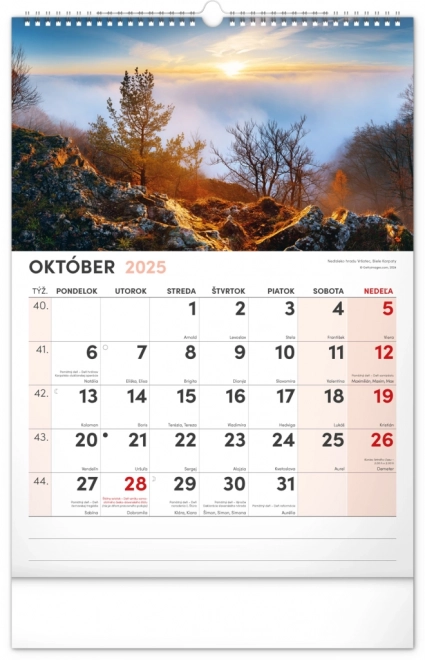 Notique Wandkalender Malerische Ecken der Slowakei 2025