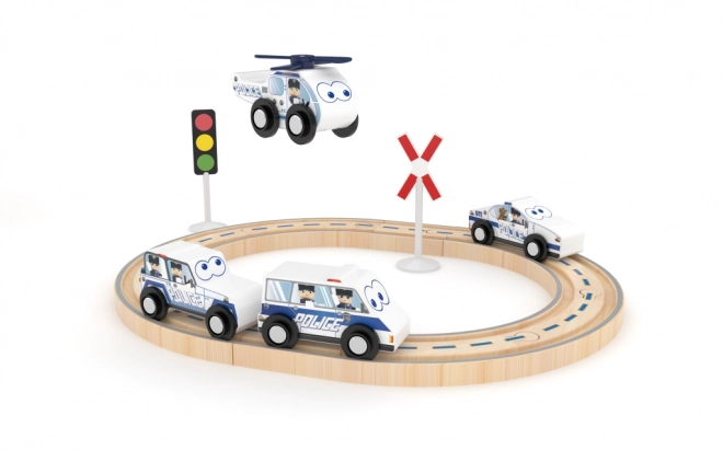 Spielset mit Gleisen - Polizei 16 Stück