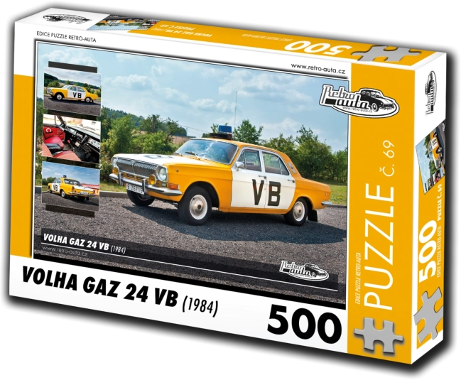 Puzzle RETRO-AUTA Wolga GAZ 24 VB (1984) – 500 Teile