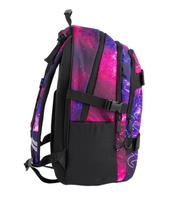 BAAGL Skate Galaxy Schulset: Rucksack, Federmäppchen, Turnbeutel