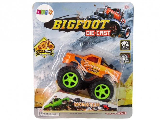 Monster Truck Spielzeugauto mit Rückziehantrieb und Sprungrampe