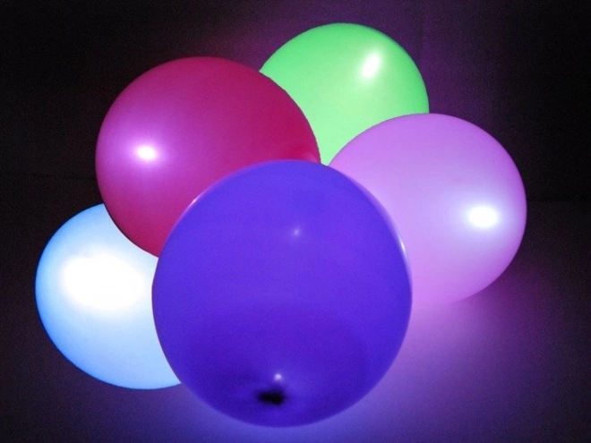 Leuchtende LED Ballons Dekoration 5er Set