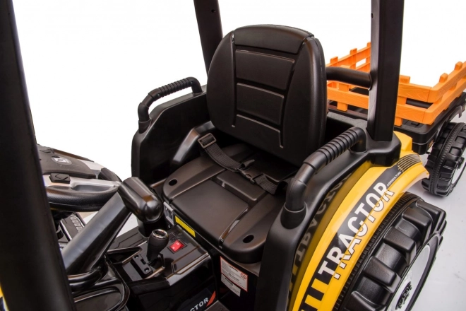 Kindertraktor mit Anhänger Gelb