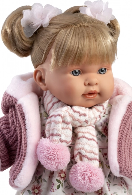 Realistische Puppe Llorens Alexandra mit Geräuschen, weicher Körper, 42 cm