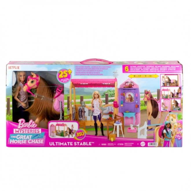 Barbie Stall-Set mit Pferd und Zubehör