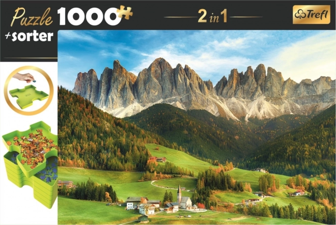 Puzzle mit Sortierer 2-in-1 DOLOMITEN Italien 1000 Teile