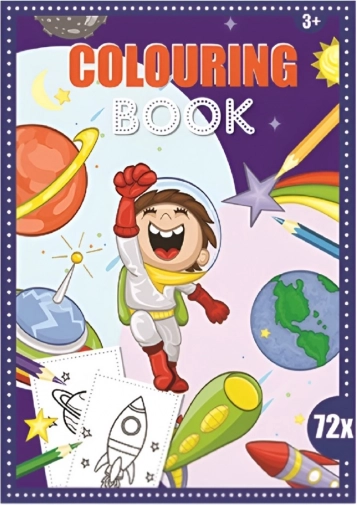 Malbuch Weltraum A4, 72 Seiten