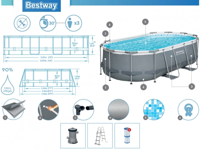 Pool mit Rahmen Bestway Power Steel