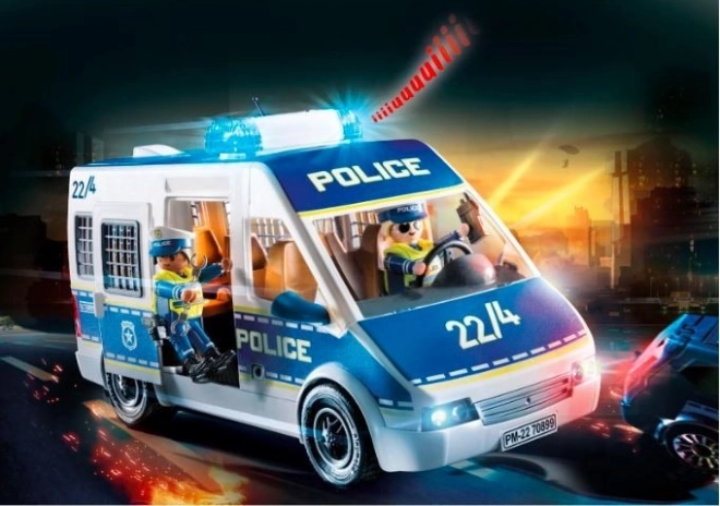 City Action Polizei Transporter mit Licht und Sound