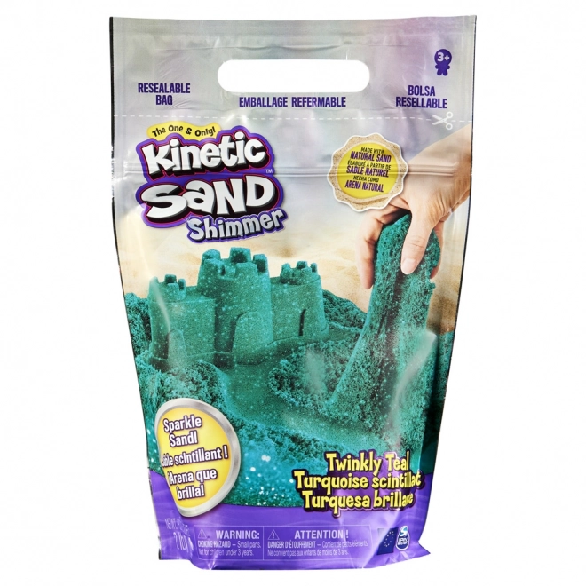 Kinetischer Sand Packung schimmerndes blaugrünes Sand 0,9 kg