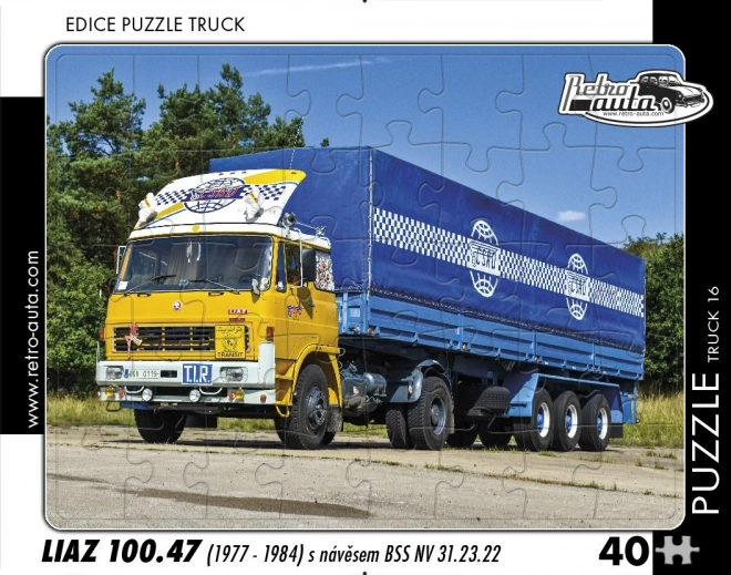 Retro-Puzzle LKW Liaz mit Anhänger