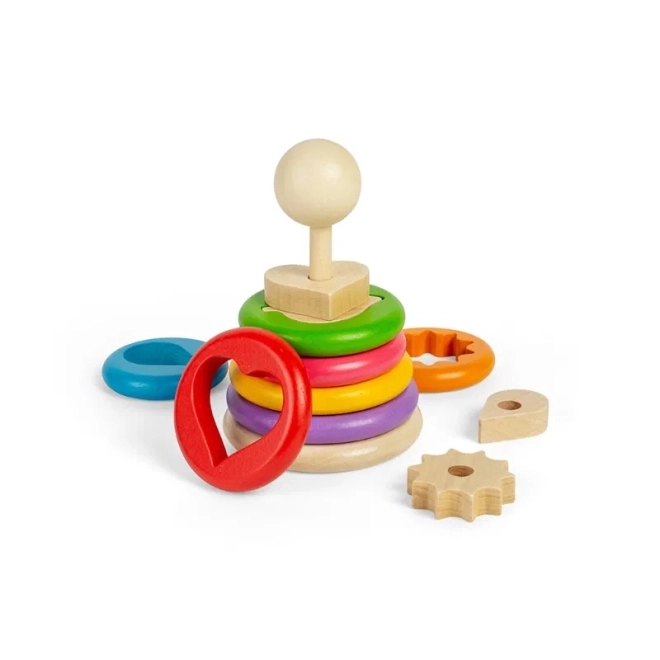 Bigjigs Toys Formen auf Holzständer stapeln