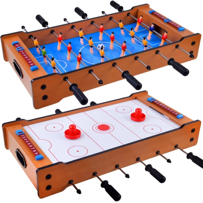 2-in-1 Tischfußball und Air Hockey Spiel