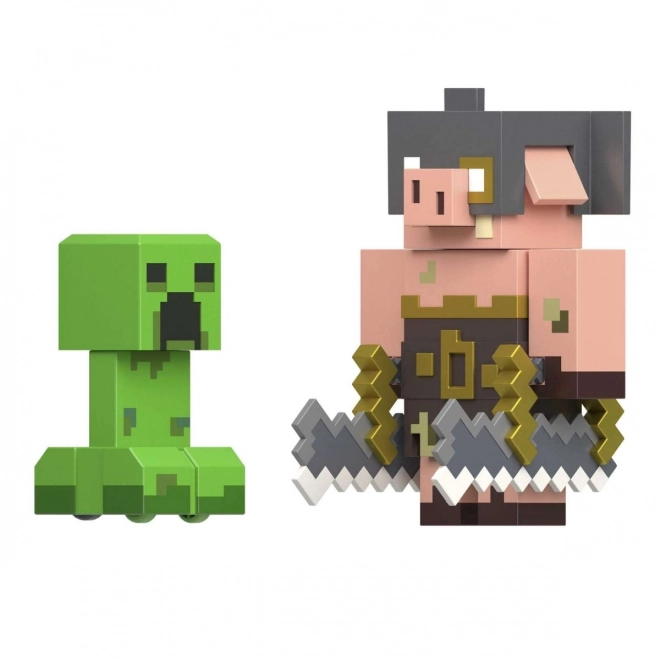 Minecraft Legends Creeper vs Piglin Figurenset