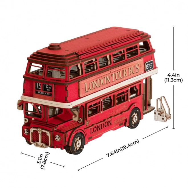 3D Holzpuzzle London Doppeldeckerbus