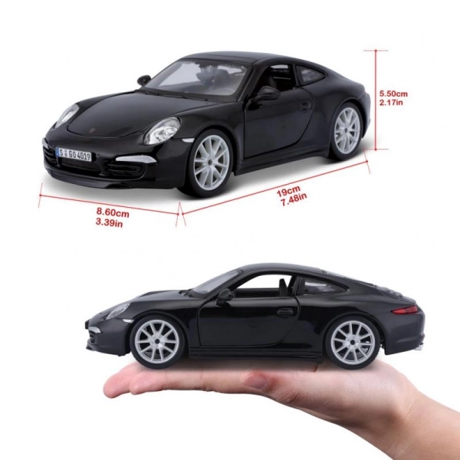 Porsche 911 Carrera S Modellauto 1:24 Schwarz