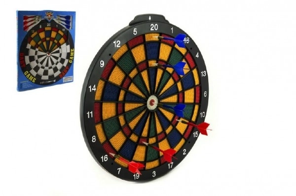 Dartscheibe 40 cm mit 6 Pfeilen