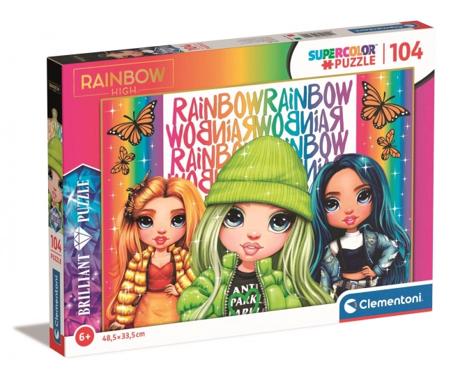 Brillantes Puzzle Rainbow High: Poppy, Jade und Skyler 104 Teile