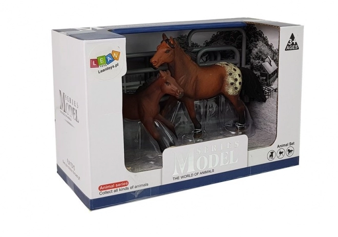 Tierfiguren Set Pferde Hof Fohlen Pony Bauernhof