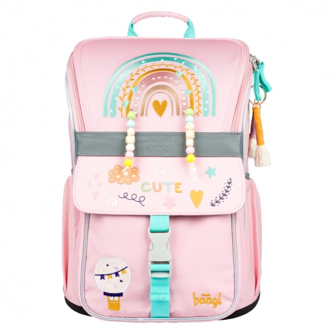 Baagl Schulrucksack-Set Zippy Rosa