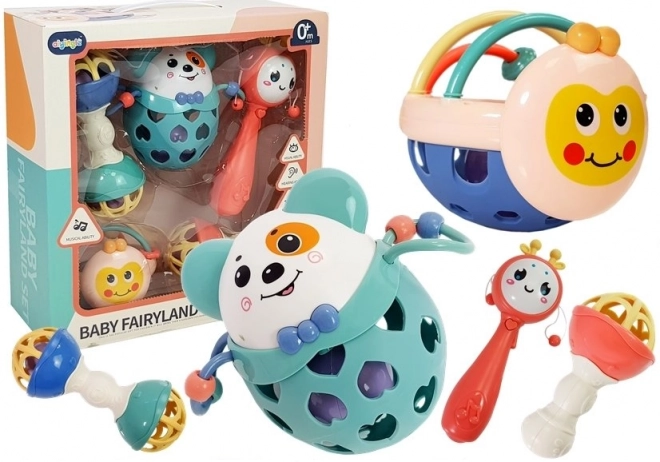 Rassel- und Beißring-Set für Babys