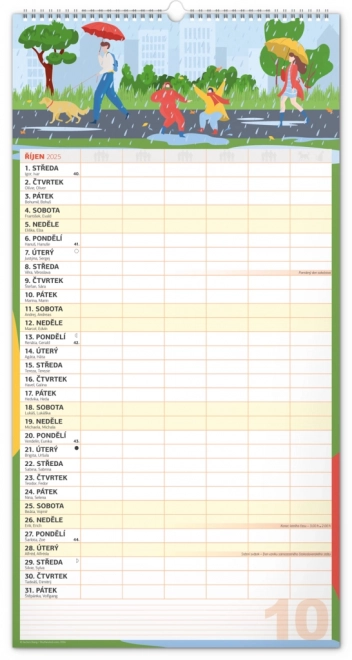 Notique Wandkalender Familienplaner XXL 2025