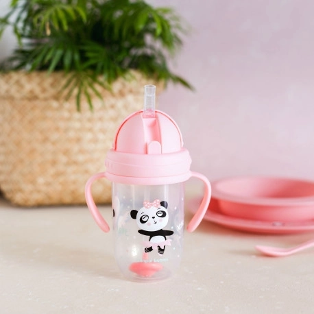 Canpol Babies Trinklernbecher 270 Ml Mit Strohhalm - Auslaufsicher Für Babys Ab 6 Monaten