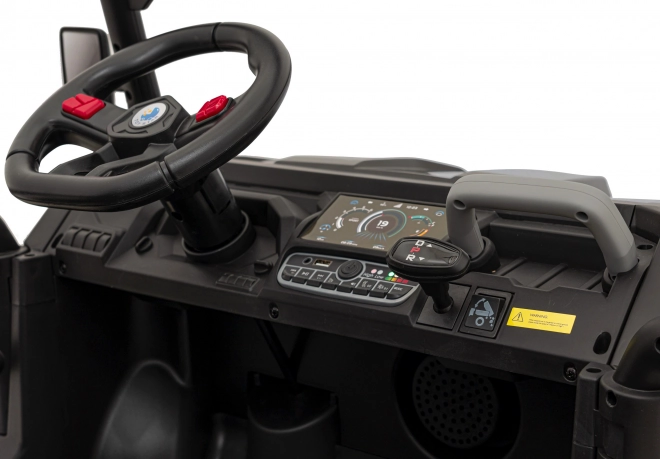 Auto Pick-Up Speed 900 pro Kinder schwarz + Allradantrieb 4x4 + bewegliche Pumpe + Kofferraum + Fernbedienung + Schaufel + LED-Audio