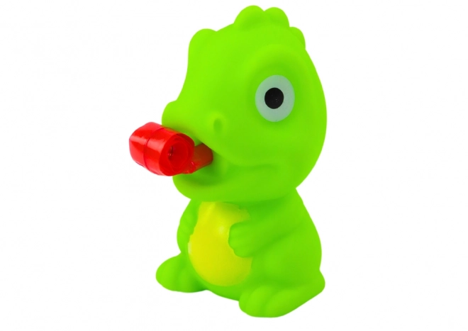 Gummi-Dinosaurier mit herausschiebbarer Zunge Grün 8 cm